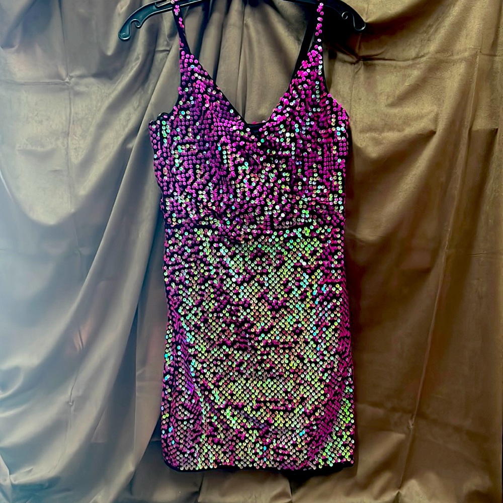 Sho Mini dress purple Sequins